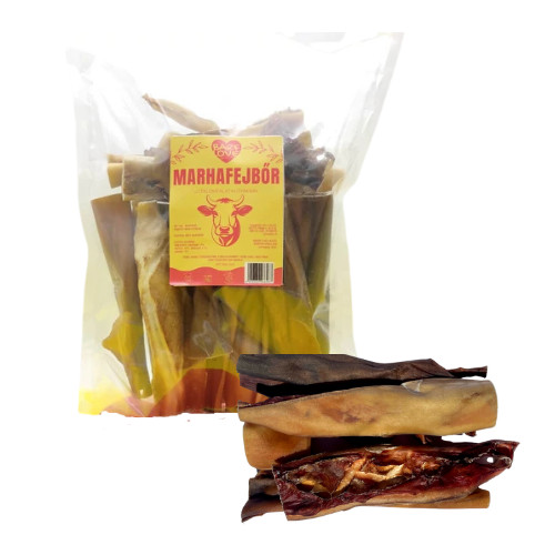 Marhafejbőr szárított rágcsa kutyáknak , 500g , Barf Love