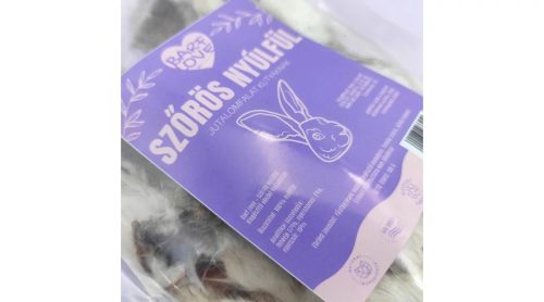 Nyúlfül szőrös - szárított rágcsa kutyáknak , 100g , Barf Love