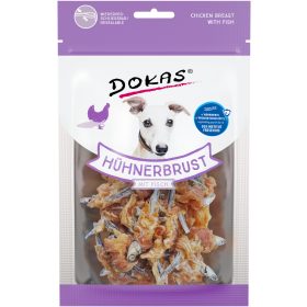 Szárított hal csirkemellbe tekerve , Dokas