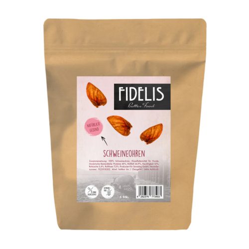 Sertésfül szárított rágcsa kutyáknak 20db , Fidelis