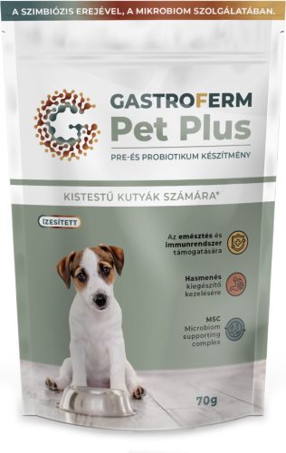 Pet Plus Pre és probiotikum készítmény kutyáknak, 70g , Gastroferm