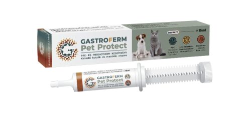 Pet Protect - Pre és probiotikum paszta hasmenés esetén kistestű kutyáknak 15ml , Gastroferm