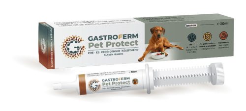 Pet Protect - Pre és probiotikum paszta hasmenés esetén közepes és nagytestű kutyáknak 30ml , Gastroferm