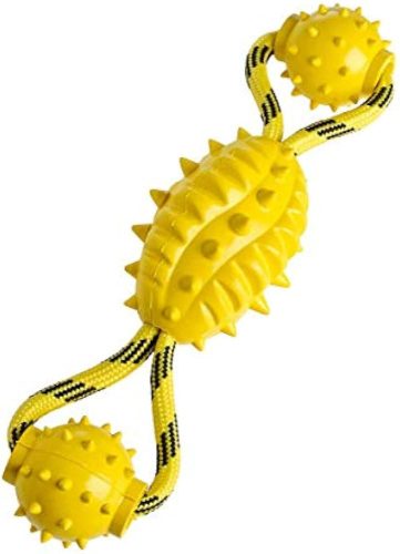 Spike köteles gumijáték - sárga , Hunter
