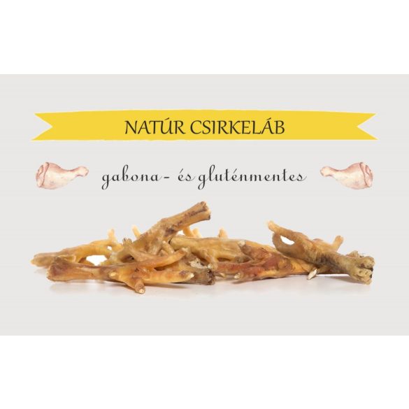 Szárított csirkeláb rágcsa kutyáknak 250g , Kivo