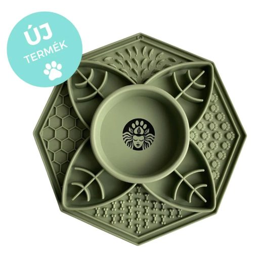 Slow Buddy MANDALA - habzsolásgátló tál - khaki , My Bulldog Shop