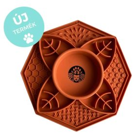   Slow Buddy MANDALA - habzsolásgátló tál - tégla , My Bulldog Shop