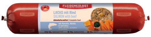 Lazac marhahússal, sütőtökkel, rárgarépával és spirulinával , párolt menü , 800g , Meatlove