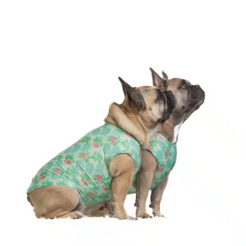 Hűtőpóló kutyáknak - Flamingó dzsungel , L , Masha & Co