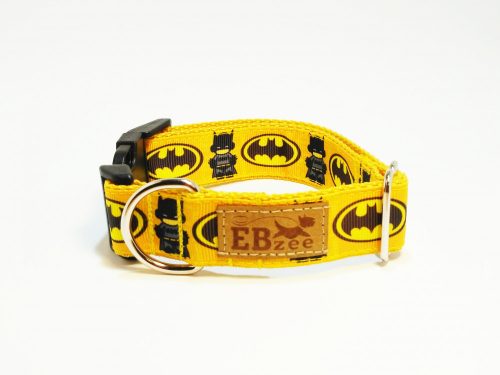Batman mintás nyakörv (sárga)