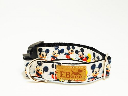 Mickey mintás nyakörv (fehér)