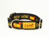 HOT-DOG mintás nyakörv ( fekete )