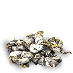   Lazac és tőkehalbőr fonat karika rágcsa 250g , Pet Farm Family