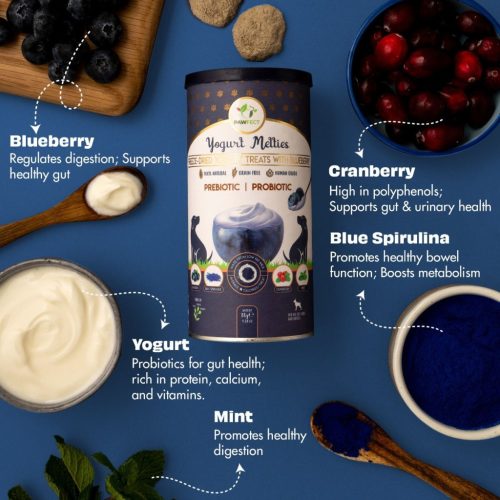 Funkcionális fagyasztva szárított jutalomfalat joghurt áfonyával , Pre-és probiotikum , Pawfect 