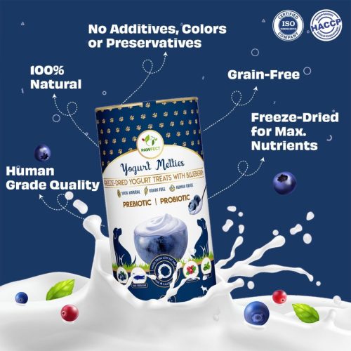 Funkcionális fagyasztva szárított jutalomfalat joghurt áfonyával , Pre-és probiotikum , Pawfect 