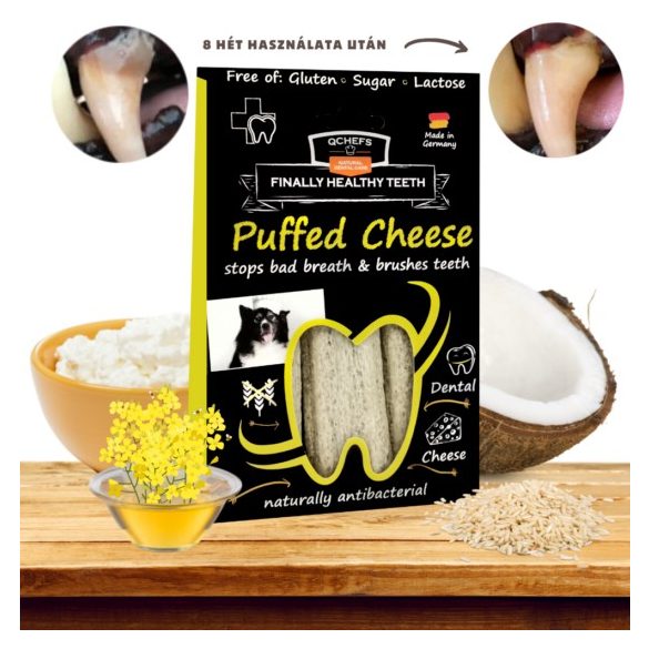 Puffed Cheese - természetes fogtisztító rágcsa , Qchefs