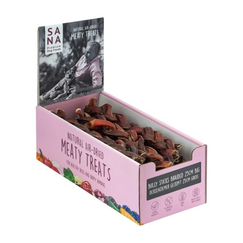 Bully Stick fonott rágcsa kutyáknak 25cm , SanaDog