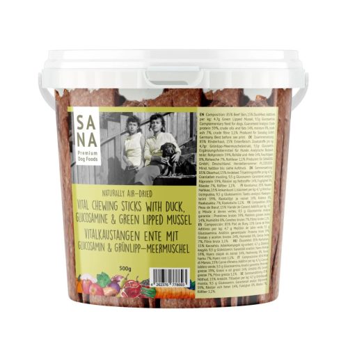 Fogtisztító rágórúd - Kacsa zöldkagylóporral és glükozaminnal 500g , Sana Dog