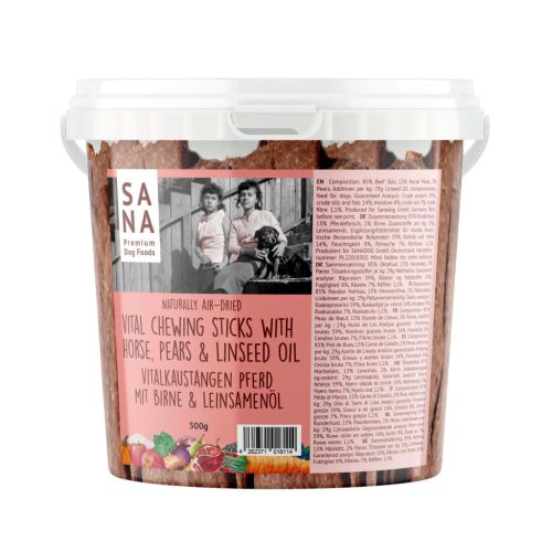 Fogtisztító rágórúd - Ló körtével és lenmagolajjal 500g , Sana Dog