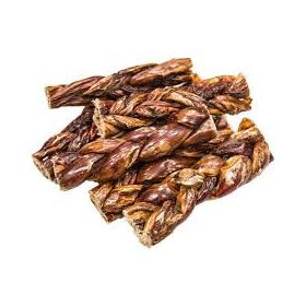 Marha nyelőcső fonott rágcsa 12cm , SanaDog