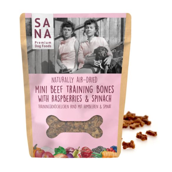 Tréning snack mini - Marha málnával és spenóttal 100g , Sana Dog