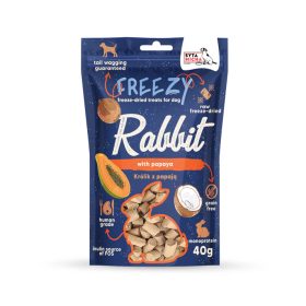   Freezy - Fagyasztva szárított jutalomfalat - NYÚL papaja és kókusz , Syta Micha