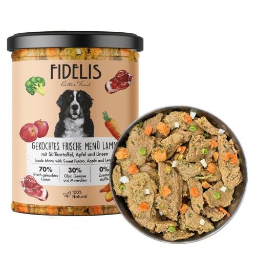 Főtt menü - Bárány almával és édesburgonyával , 400g , Sanadog