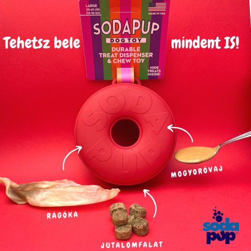 KERÉK - Jutalomfalattal tölthető, méreganyagmentes játék kutyáknak , SodaPup®