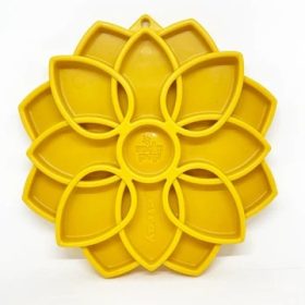 Habzsolásgátló tál  mandala ,  SÁRGA , SodaPup
