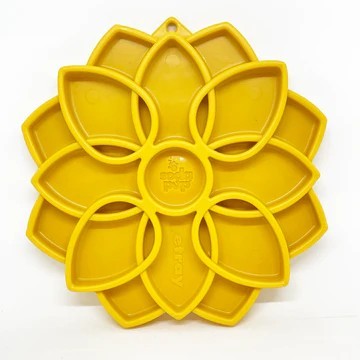 Habzsolásgátló tál  mandala ,  SÁRGA , SodaPup