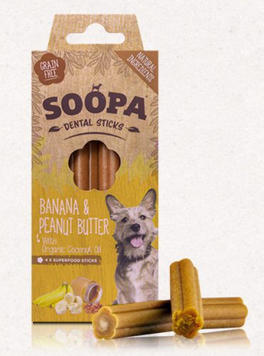 Fogtisztító sticks - Banán mogyoróvajjal , Soopa