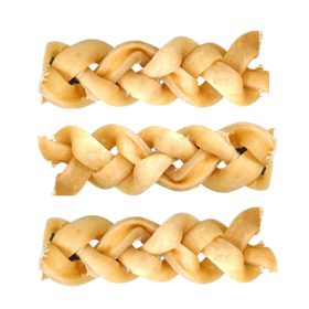 Marhafejbőr fonott rágcsa 15cm , Teomann