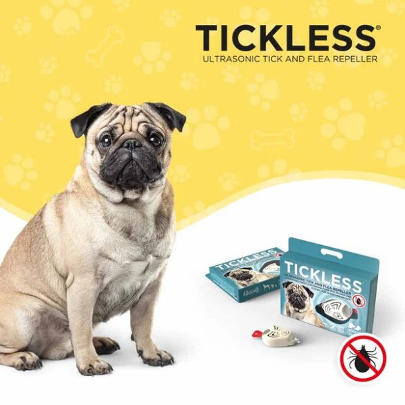 Vegyszermentes ultrahangos kullancs és bolha riasztó kutyáknak , Tickless , Bézs
