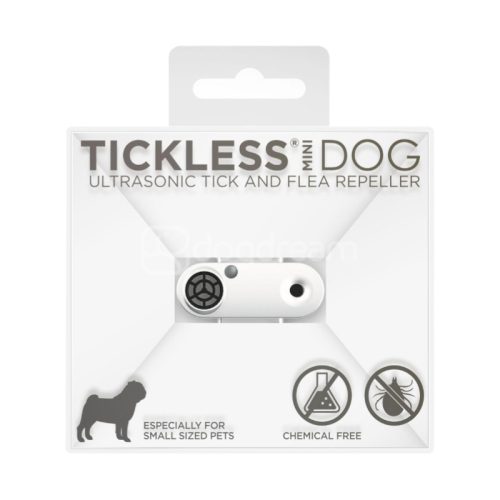 Vegyszermentes ultrahangos TÖLTHETŐ kullancs és bolha riasztó kutyáknak , Tickless , Gyöngyház