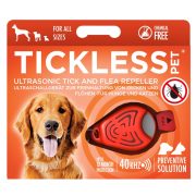   Vegyszermentes ultrahangos kullancs és bolha riasztó kutyáknak , Tickless , Narancs