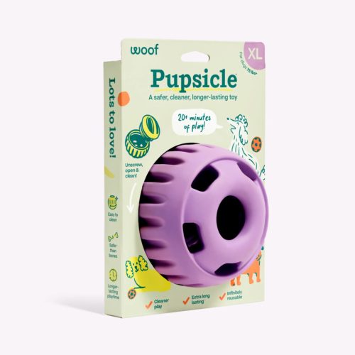 Pupsicle SZETT - tölthető interaktív játék jutalomfalat készítő formával , XL , levendula , Woof