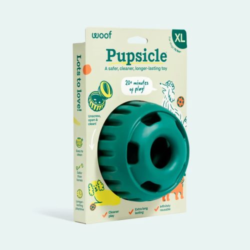 Pupsicle SZETT - tölthető interaktív játék jutalomfalat készítő formával , XL , zöld , Woof
