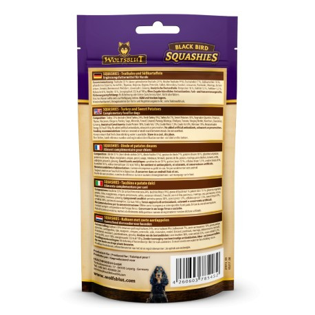 Black Bird Squashies - puha jutalomfalat - Pulyka édesburgonyával , Wolfsblut