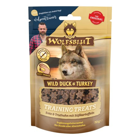 Wild Tréning snack - Kacsa és Pulyka édesburgonyával , Wolfsblut