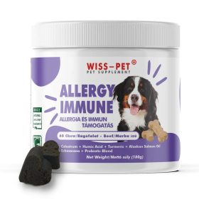   Hipoallergén allergia elleni immunerősítő ízesített jutalomfalatban , Wiss-Pet