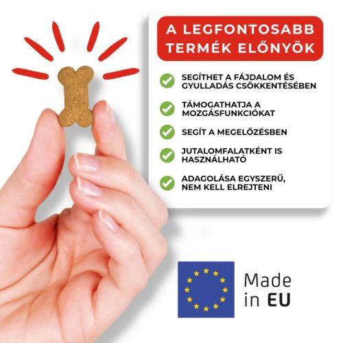 Hipoallergén izületvédő és porcerősítő ízesített jutalomfalatban , Wiss-Pet