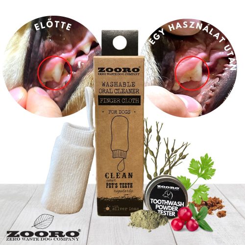 ZOORO - Ujjra húzható fogtisztitó kutyáknak