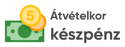 Készpénzzel a helyszínen ( Üzletünkben SZEMÉLYES ÁTVÉTEL esetén ) - INGYENES